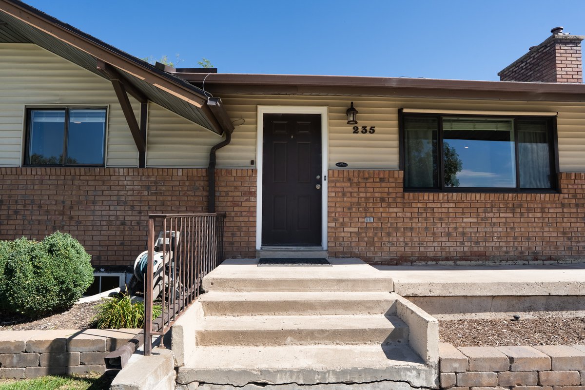 The front door of a Kaysville home